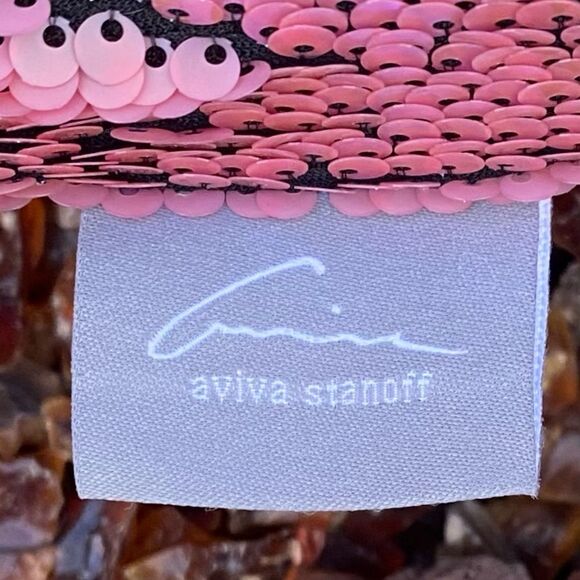 NWOT NEW Two (2) Aviva Stanoff  Sequin Blush Pink Luxury Designer Pillows - Picture 8 of 9